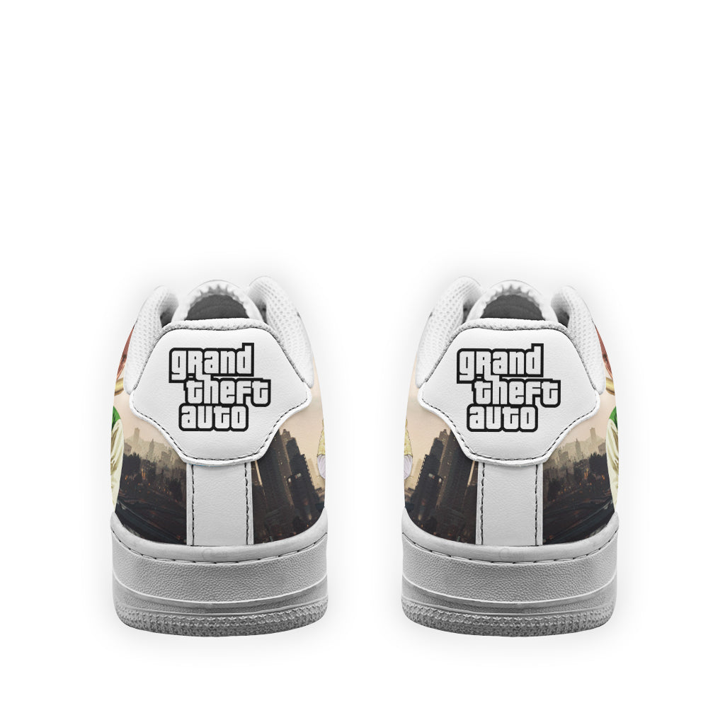 GTA Franklin Clinton Air Sneakers Custom Video Game Shoes- Cuztomshoes