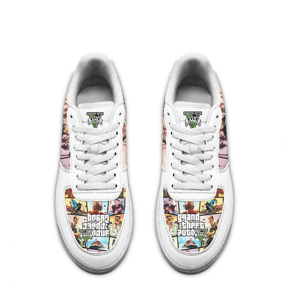 GTA Michael De Santa Air Sneakers Custom Video Game Shoes- Cuztomshoes