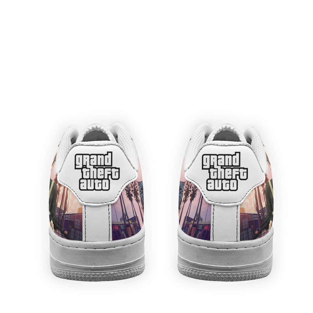 GTA Michael De Santa Air Sneakers Custom Video Game Shoes- Cuztomshoes