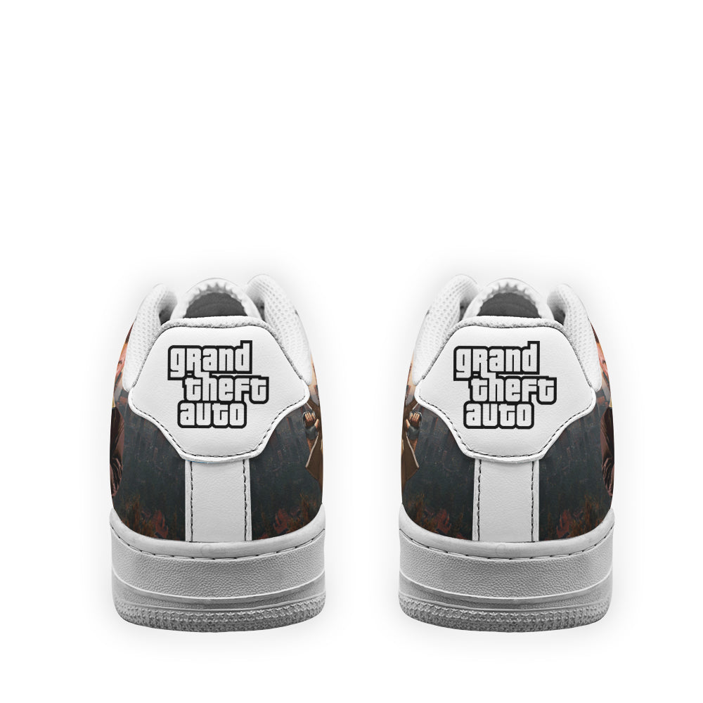 GTA Niko Bellic Air Sneakers Custom Video Game Shoes- Cuztomshoes