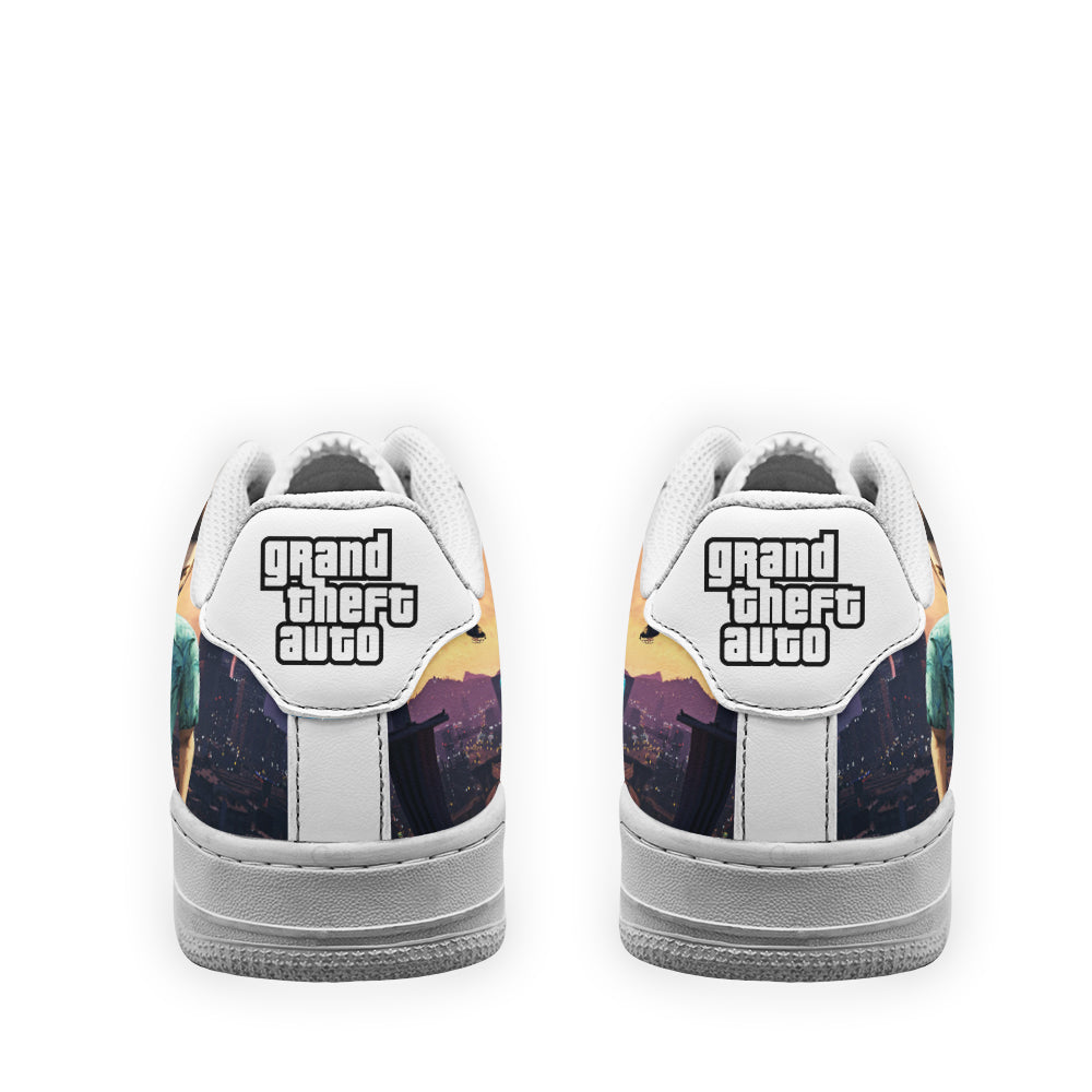 GTA Tommy Vercetti Air Sneakers Custom Video Game Shoes- Cuztomshoes