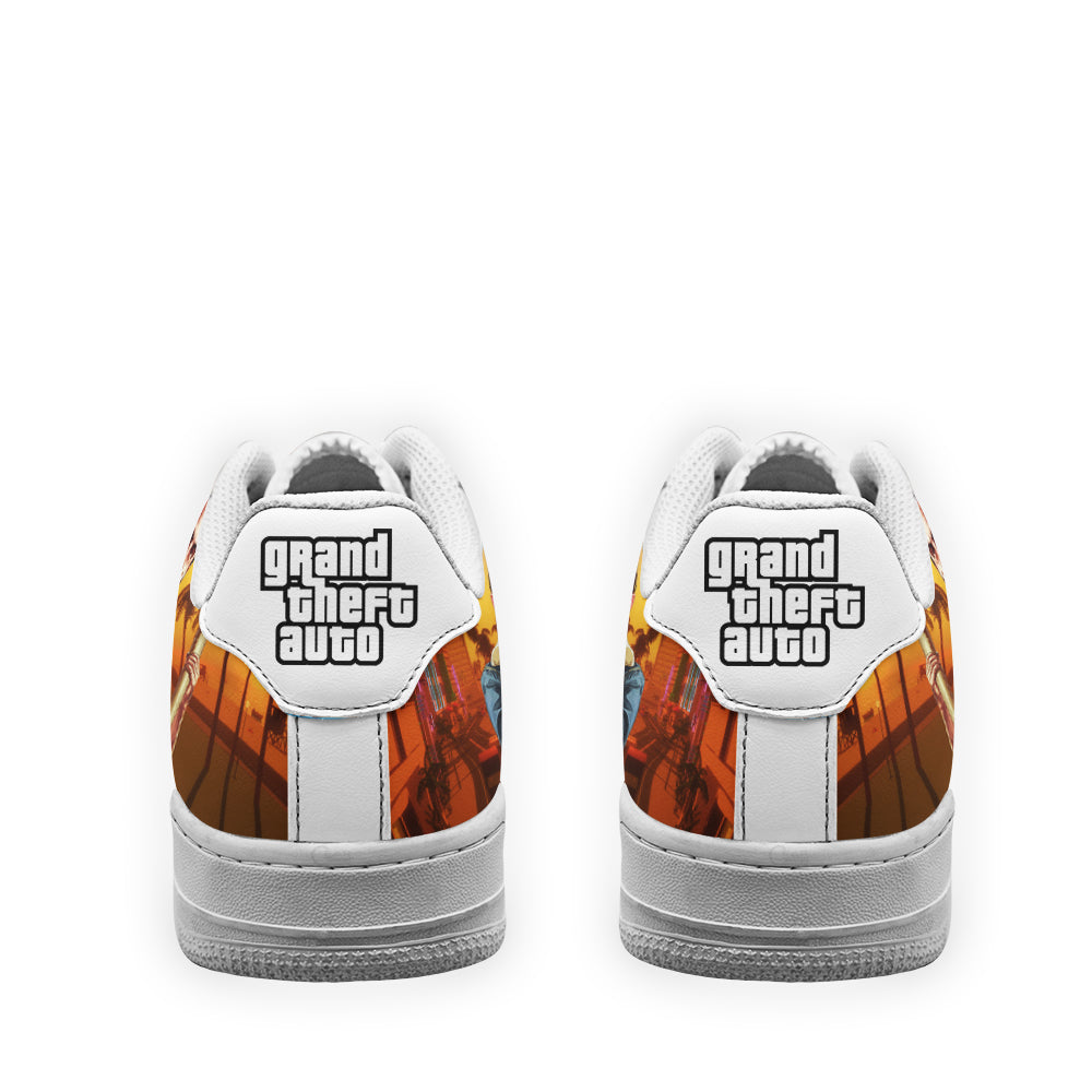 GTA Trevor Philips Air Sneakers Custom Video Game Shoes- Cuztomshoes