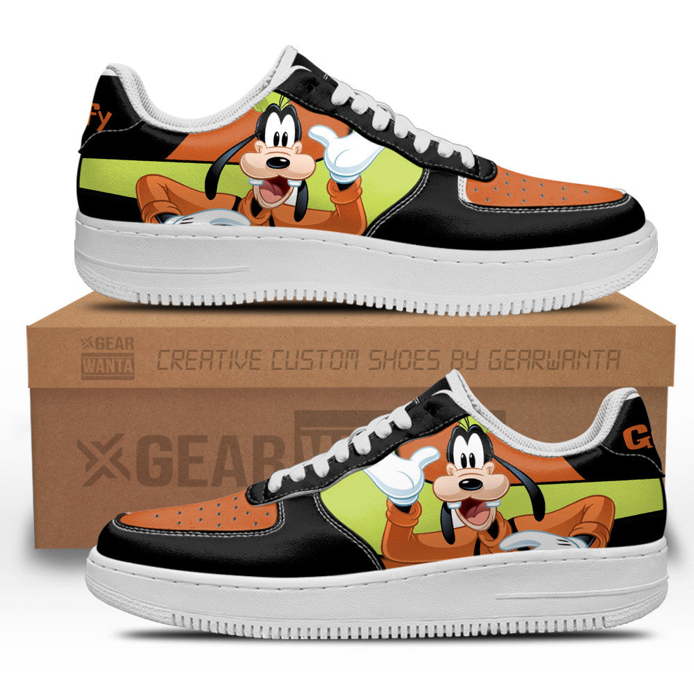 Goofy Custom Cartoon Air Sneakers LT13- Cuztomshoes