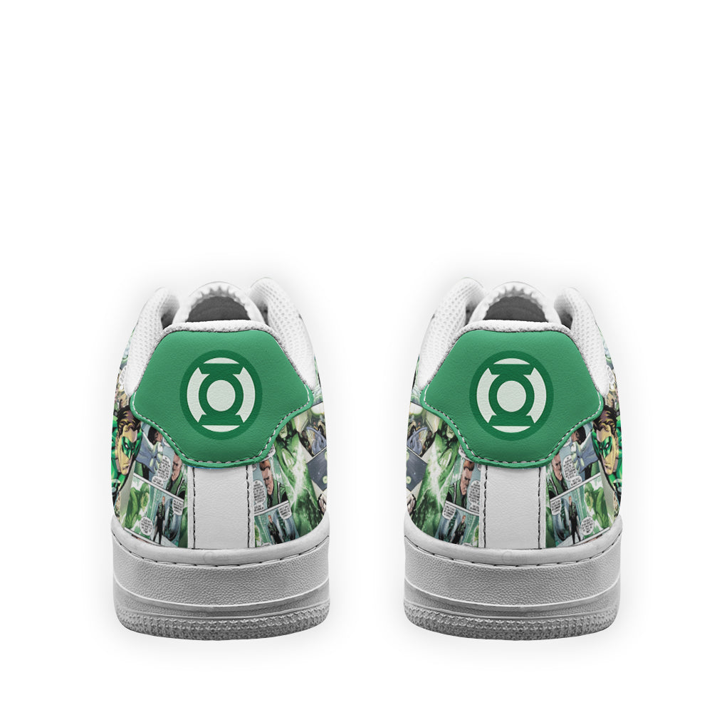 Green Latern Air Sneakers Custom Superhero Comic Shoes- Cuztomshoes