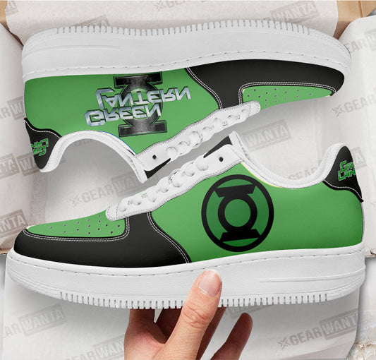 Green Latern Super Hero Custom Air Sneakers QD22- Cuztomshoes