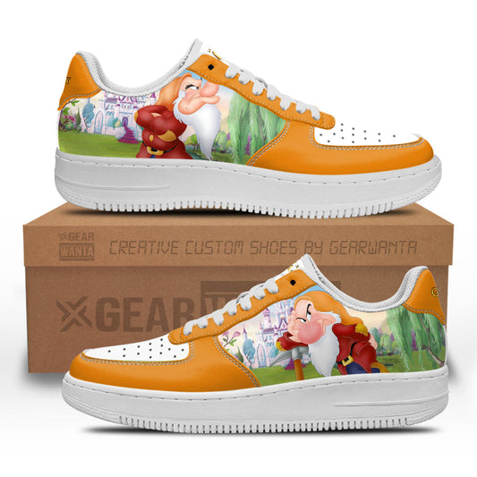 Grumpy Snow White and 7 Dwarfs Custom Air Sneakers QD12- Cuztomshoes