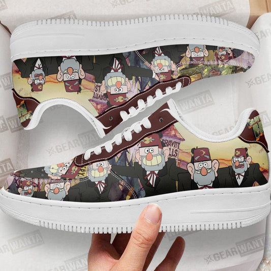 Grunkle Stan Gravity Falls Air Sneakers Custom Cartoon Shoes- Cuztomshoes