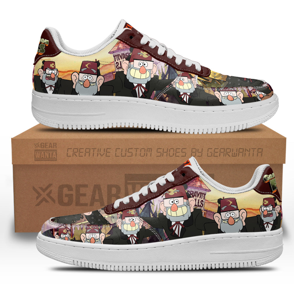 Grunkle Stan Gravity Falls Air Sneakers Custom Cartoon Shoes- Cuztomshoes