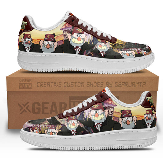 Grunkle Stan Gravity Falls Air Sneakers Custom Cartoon Shoes- Cuztomshoes