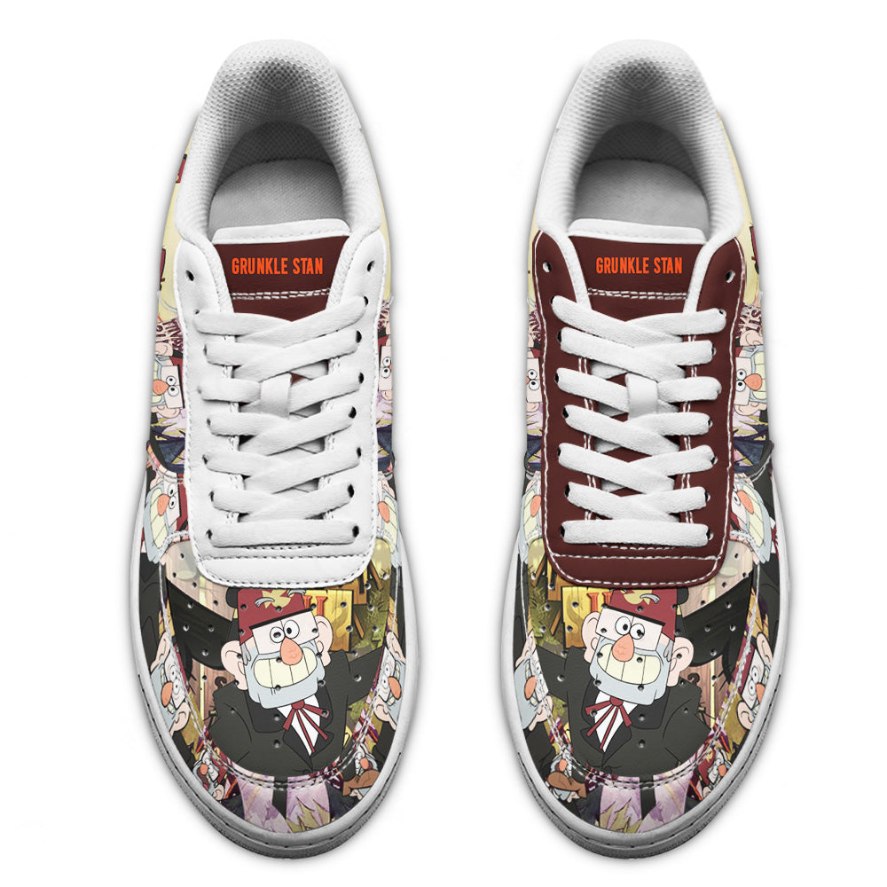 Grunkle Stan Gravity Falls Air Sneakers Custom Cartoon Shoes- Cuztomshoes