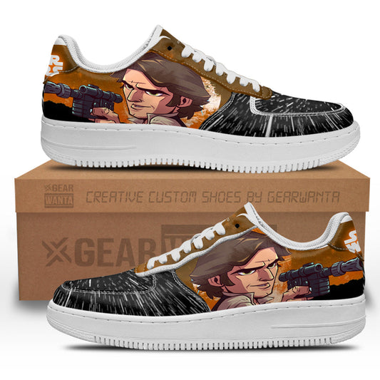 Han Solo Air Sneakers Custom Star Wars Shoes- Cuztomshoes