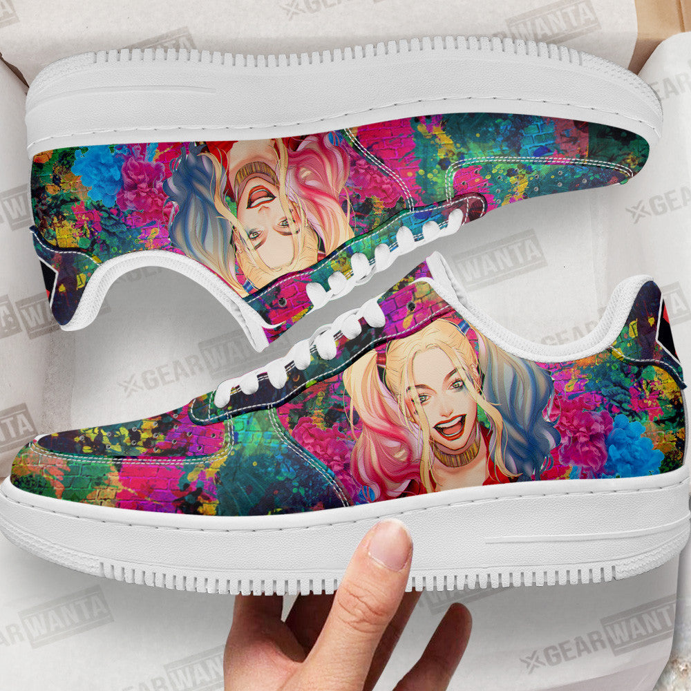 Harley Quinn Air Sneakers Custom For Fans- Cuztomshoes