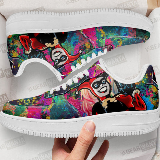 Harley Quinn Air Sneakers Custom For Fans- Cuztomshoes