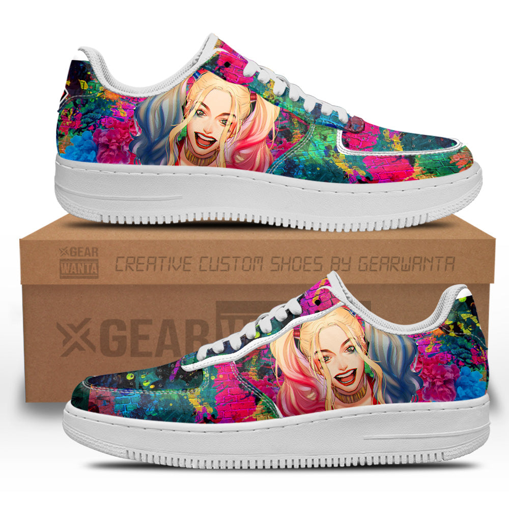 Harley Quinn Air Sneakers Custom For Fans- Cuztomshoes