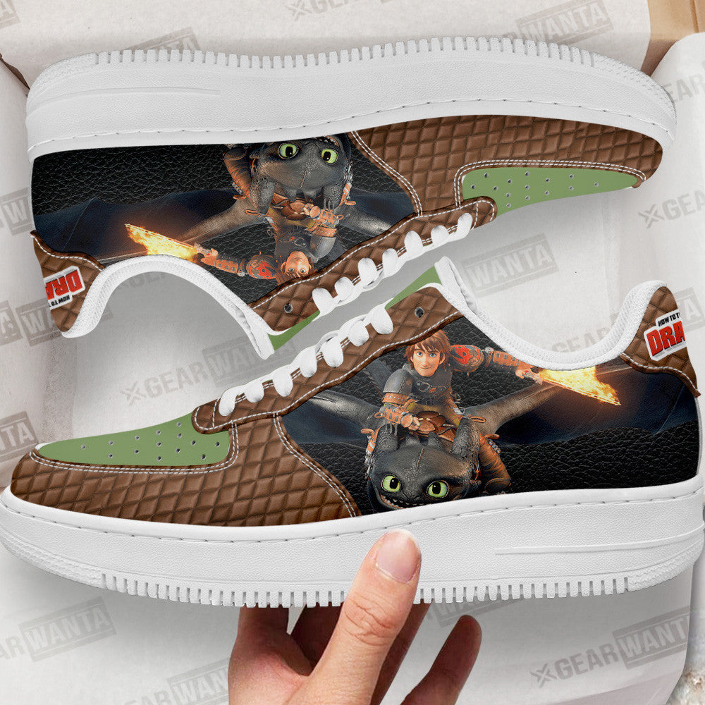 Hiccup Air Sneakers Custom How To Train Your Dragon Cartoon Shoes- Cuztomshoes