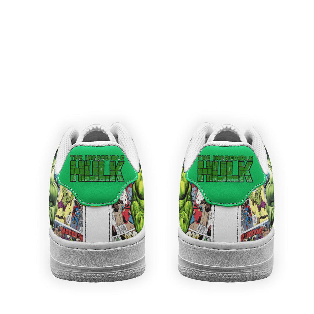 Hulk Air Sneakers Custom Superhero Comic Shoes- Cuztomshoes