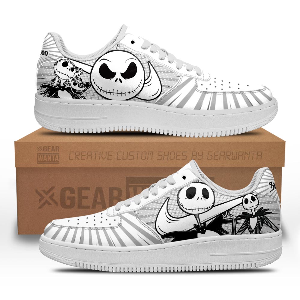 Jack Skellington Air Sneakers Custom Shoes- Cuztomshoes