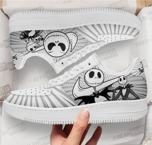 Jack Skellington Air Sneakers Custom Shoes- Cuztomshoes