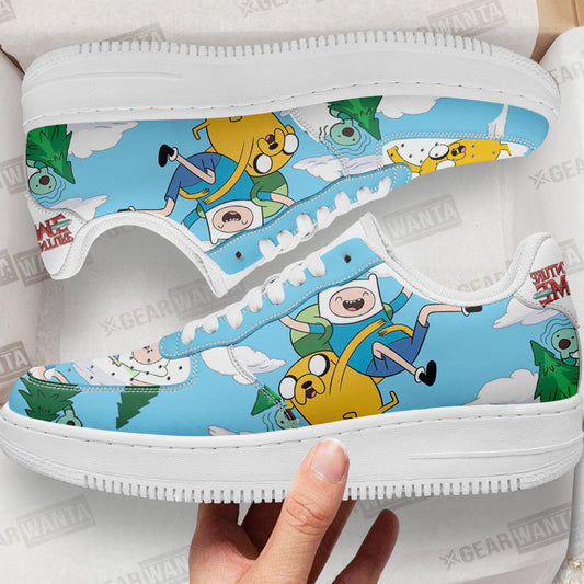 Jake and Finn Air Sneakers Custom Adventure Time Shoes- Cuztomshoes