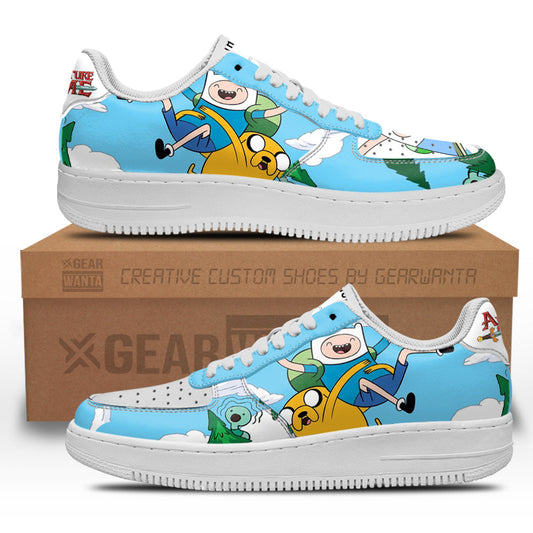 Jake and Finn Air Sneakers Custom Adventure Time Shoes- Cuztomshoes