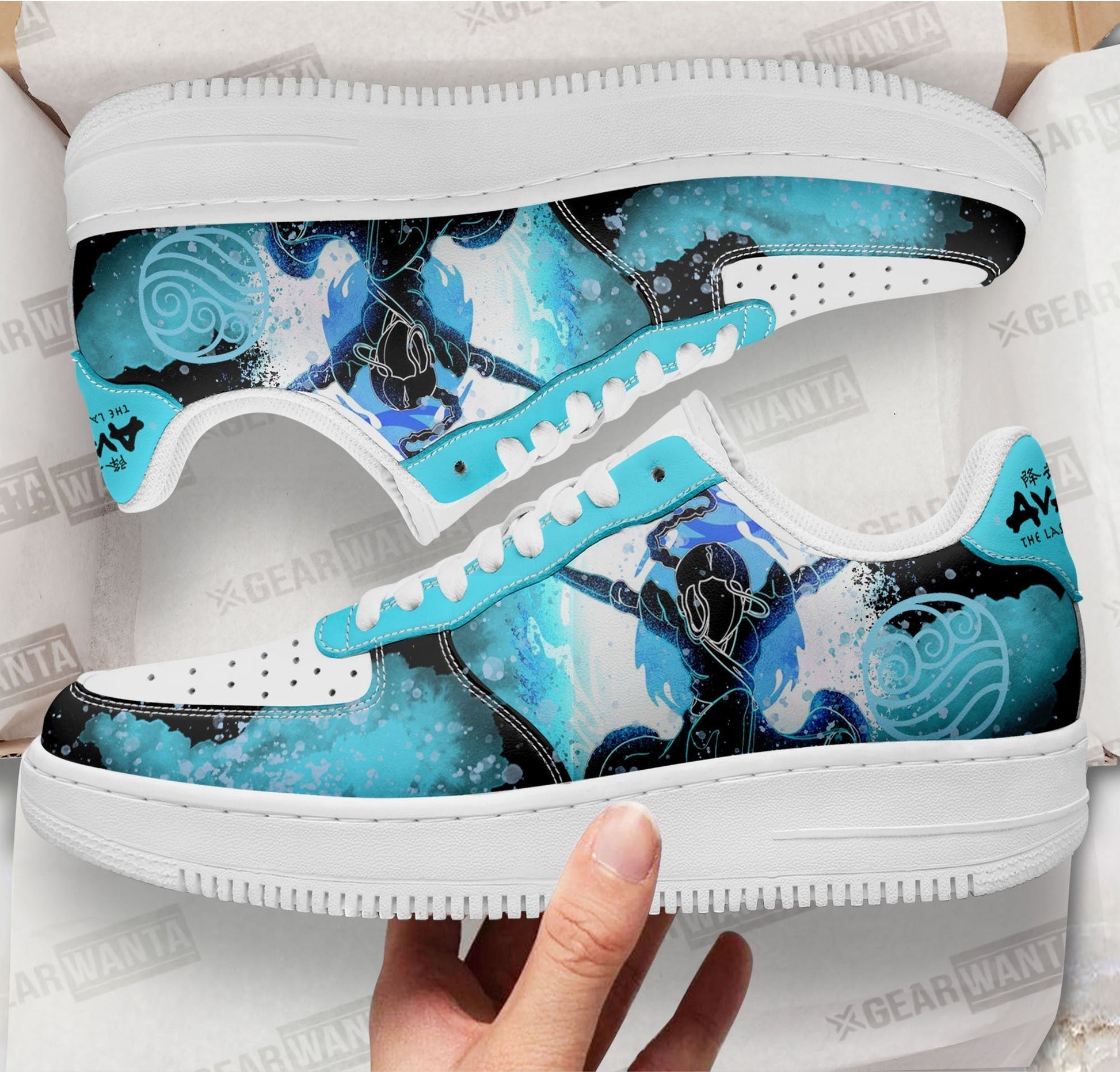 Katara Waterbending Air Sneakers Custom Avatar The Last Airbender Shoes- Cuztomshoes