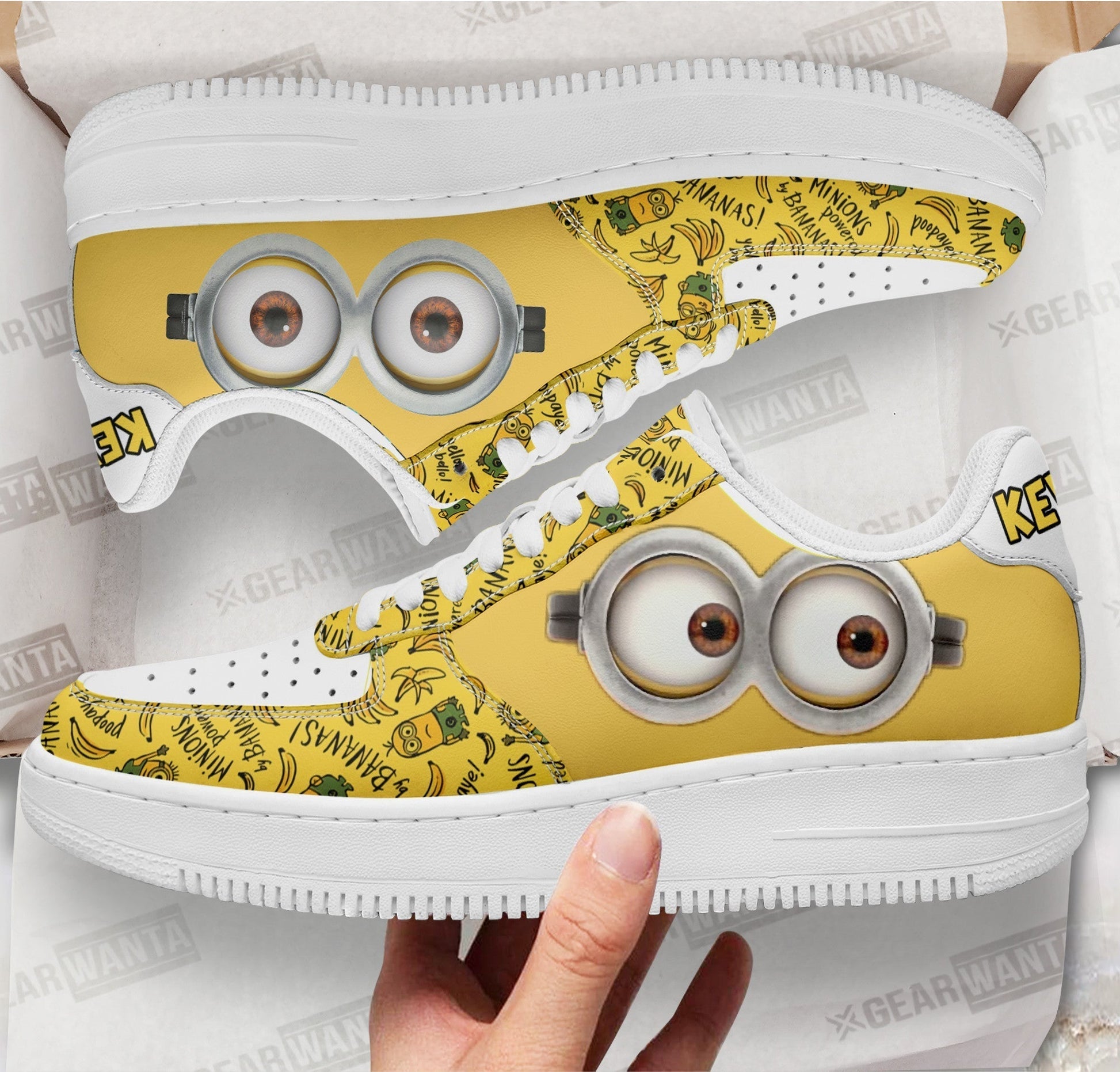 Kevin Minion Air Sneakers Custom Shoes- Cuztomshoes