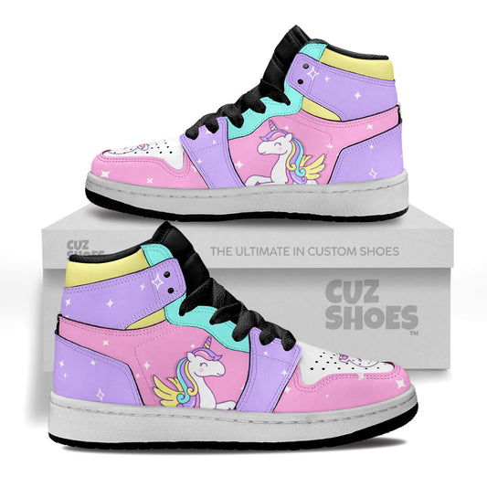 Unicorn Cute Kids Sneakers Custom Kid Shoes PT0208- cuztomshoes.com