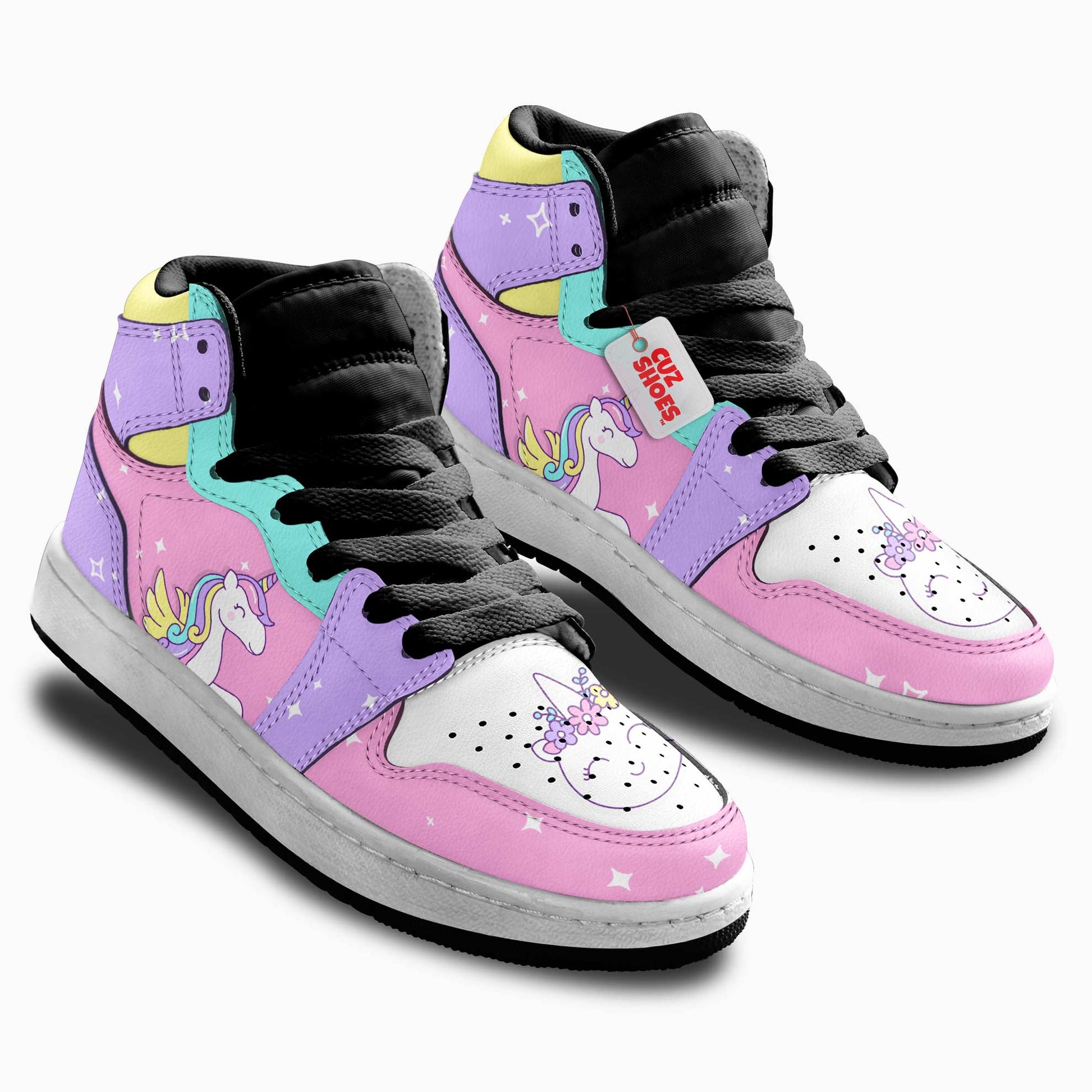 Unicorn Cute Kids Sneakers Custom Kid Shoes PT0208- cuztomshoes.com