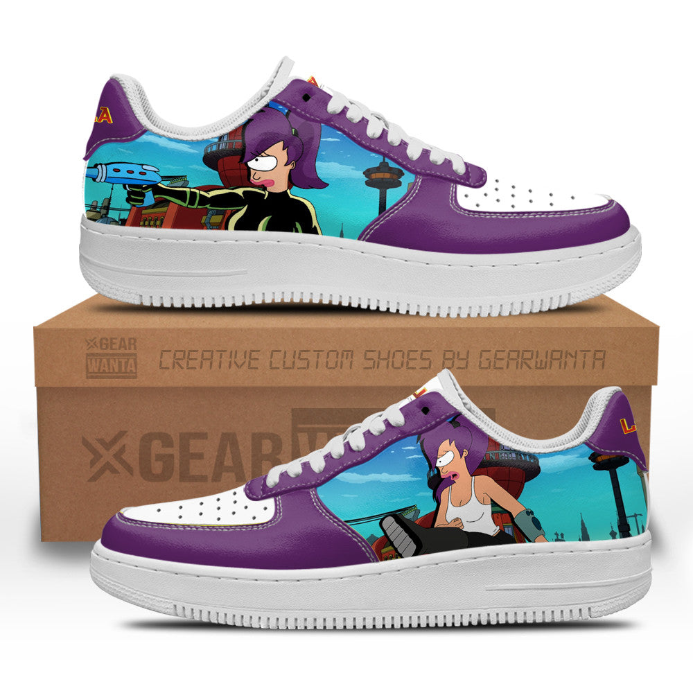 Leela Futurama Custom Air Sneakers QD12- Cuztomshoes