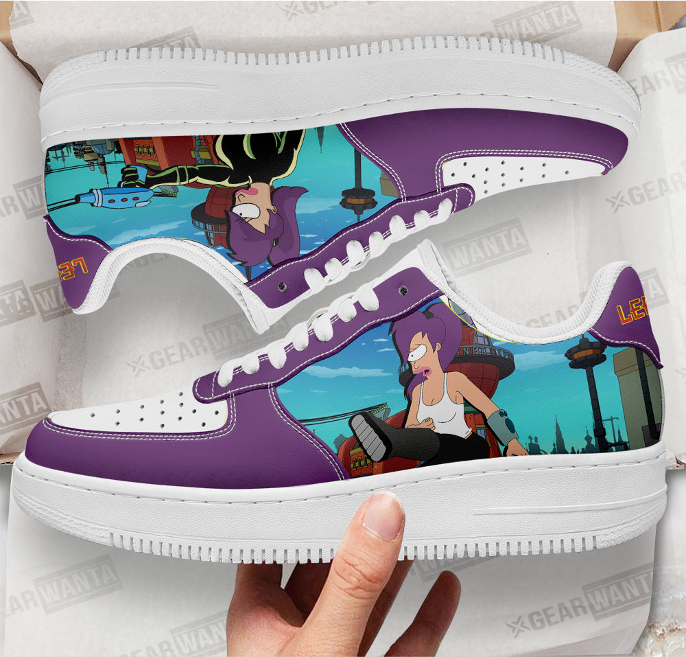 Leela Futurama Custom Air Sneakers QD12- Cuztomshoes