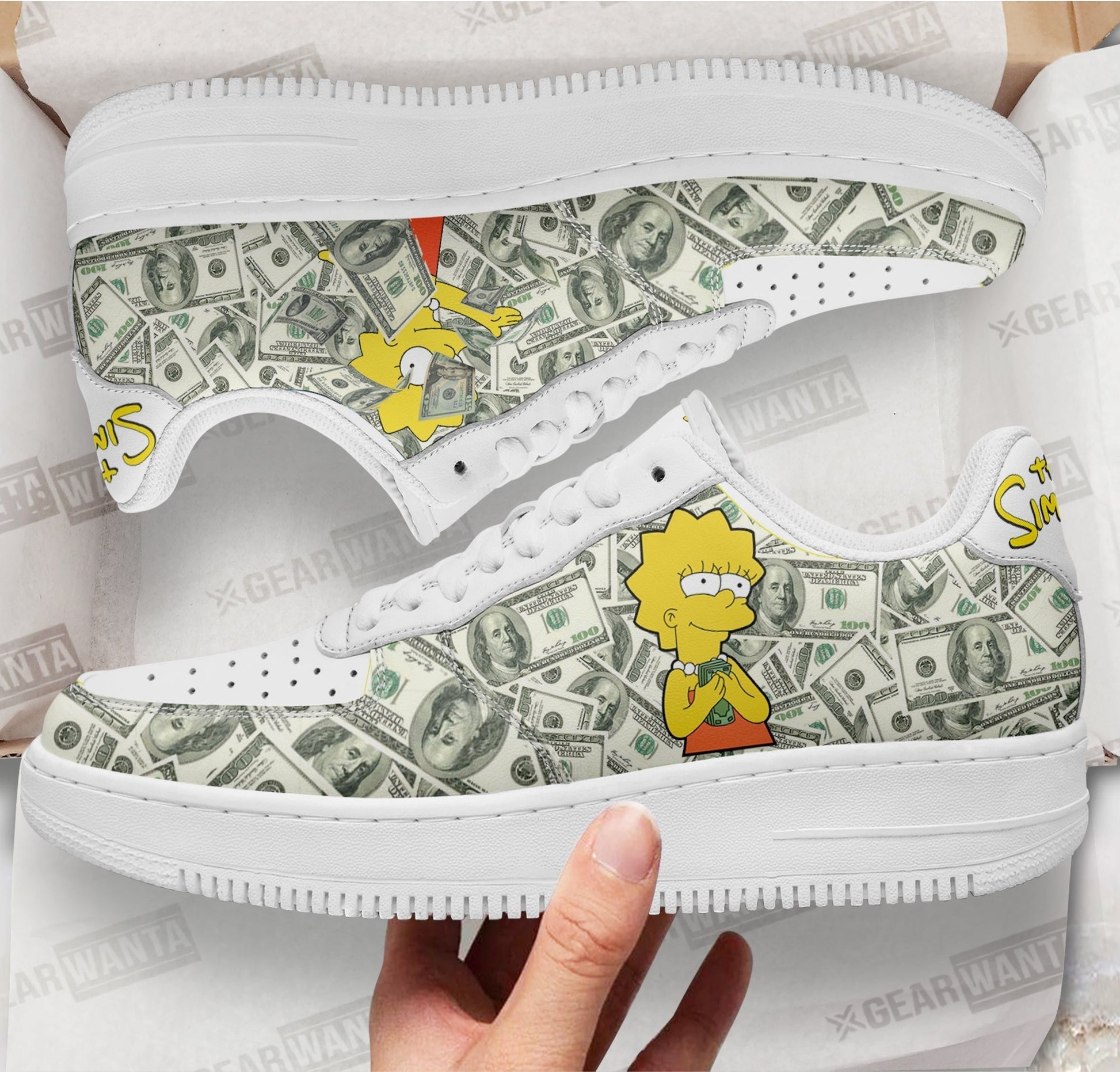 Lisa Simpson Air Sneakers Custom Simpson Cartoon Shoes- Cuztomshoes