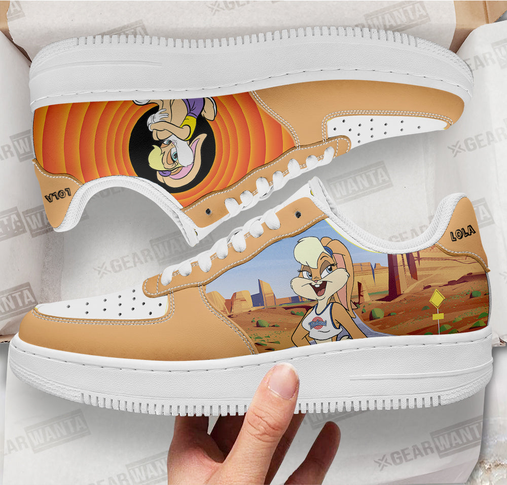 Lola Bunny Looney Tunes Custom Air Sneakers QD14- Cuztomshoes