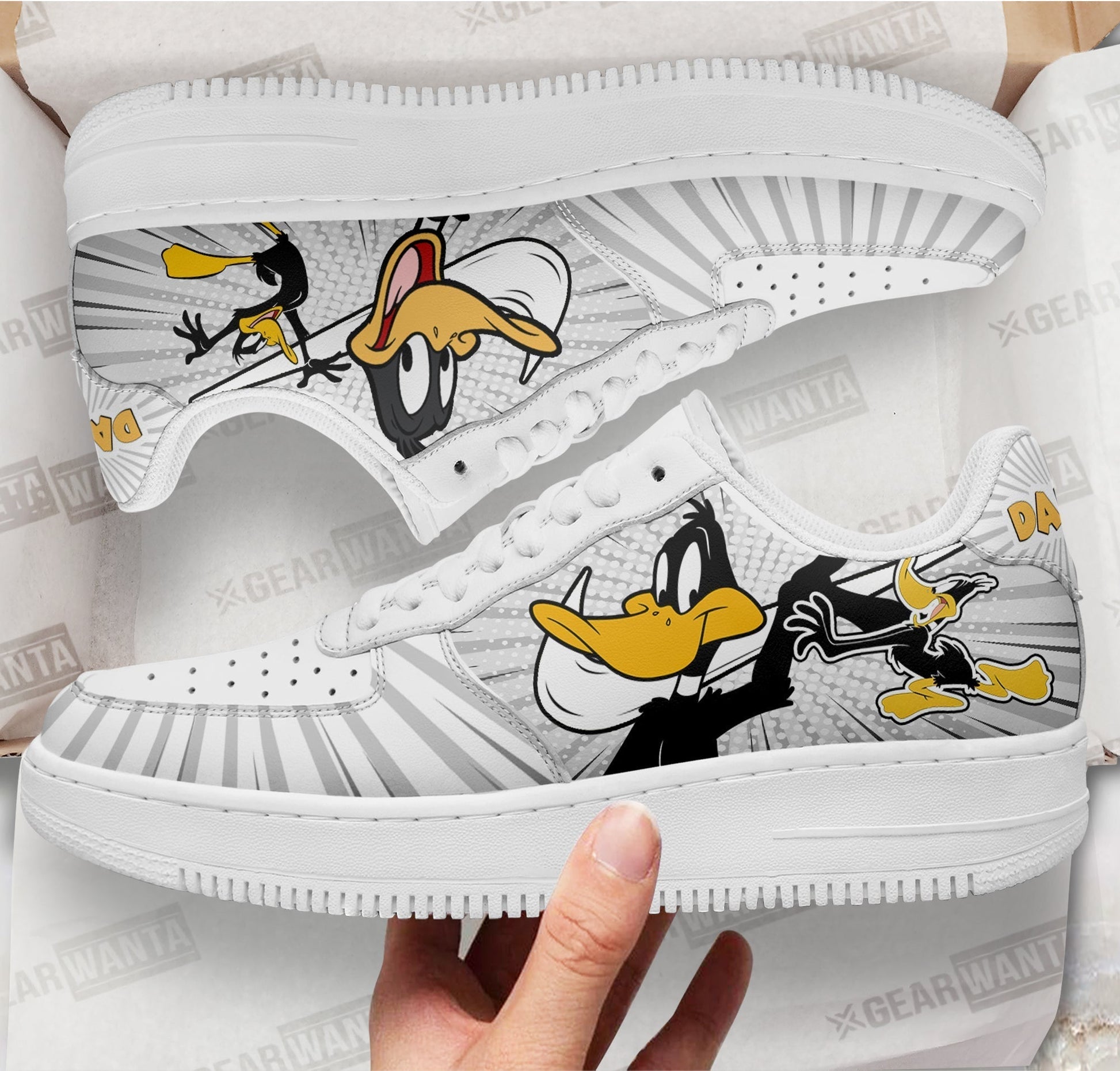 Looney Tunes Daffy Air Sneakers Custom- Cuztomshoes