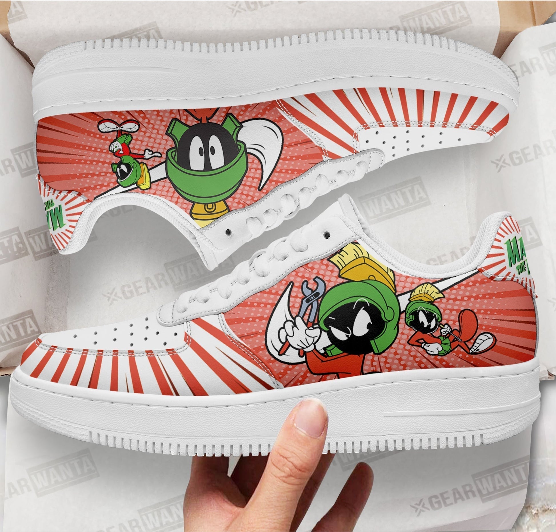 Looney Tunes Marvin Air Sneakers Custom- Cuztomshoes