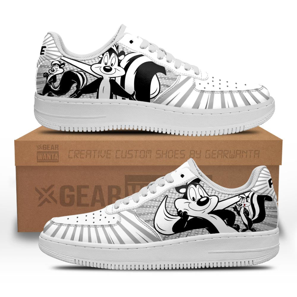 Looney Tunes Pepe Air Sneakers Custom- Cuztomshoes