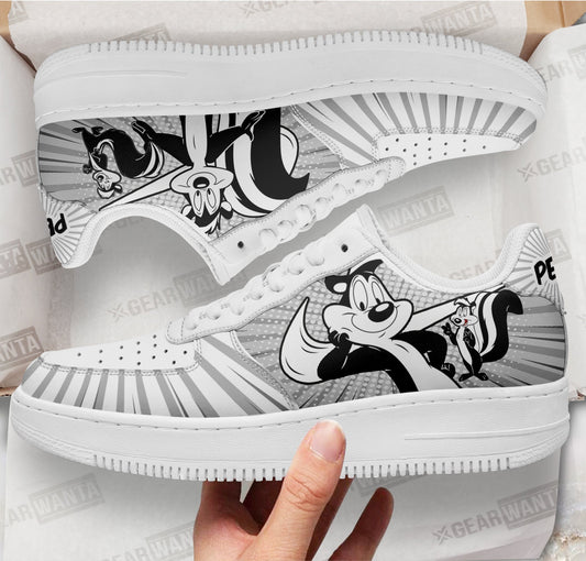 Looney Tunes Pepe Air Sneakers Custom- Cuztomshoes