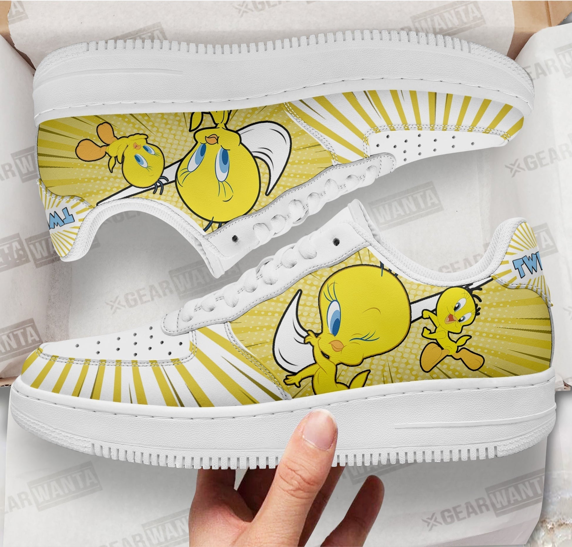 Looney Tunes Tweety Air Sneakers Custom- Cuztomshoes