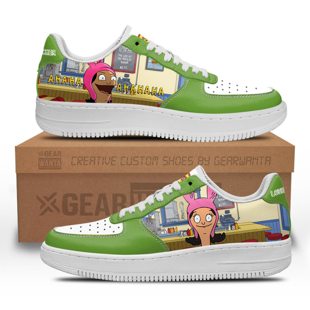 Louise Belcher Bob's Burger Custom Air Sneakers QD12- Cuztomshoes