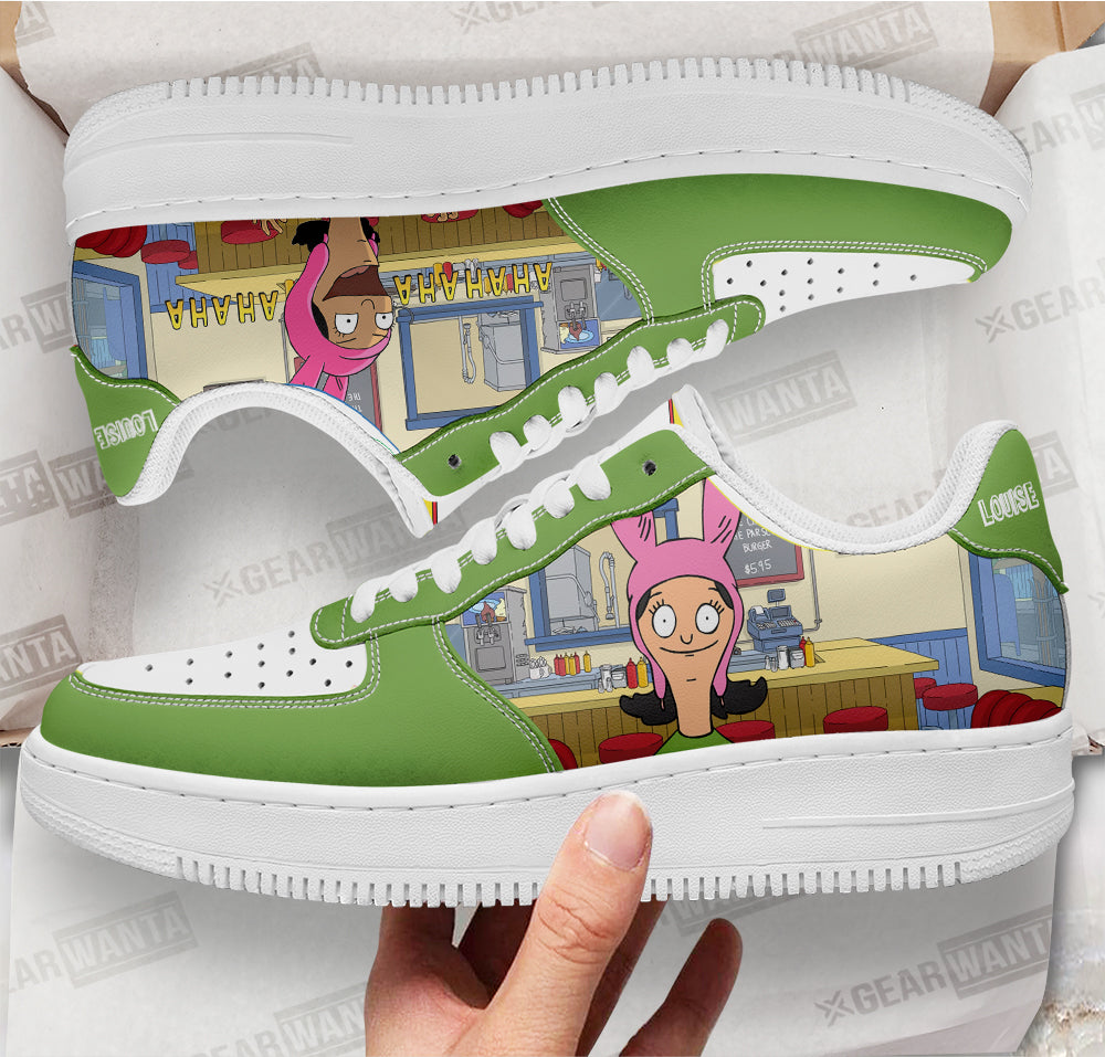 Louise Belcher Bob's Burger Custom Air Sneakers QD12- Cuztomshoes