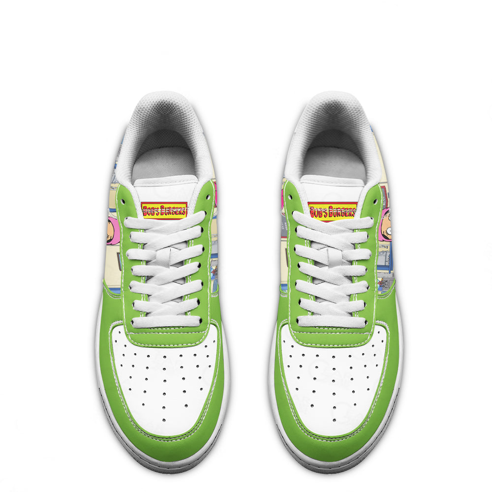 Louise Belcher Bob's Burger Custom Air Sneakers QD12- Cuztomshoes