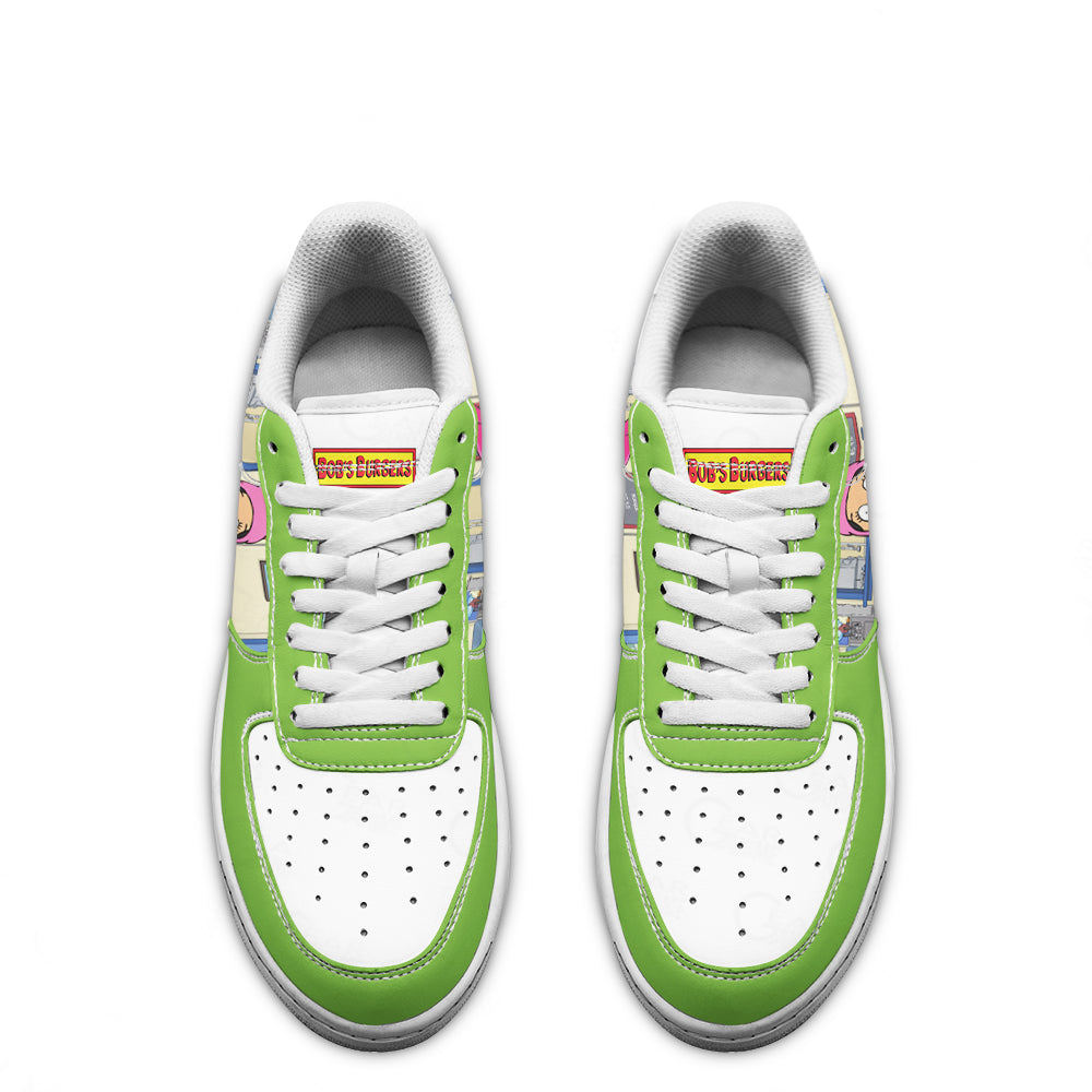 Louise Belcher Bob's Burger Custom Air Sneakers QD12- Cuztomshoes