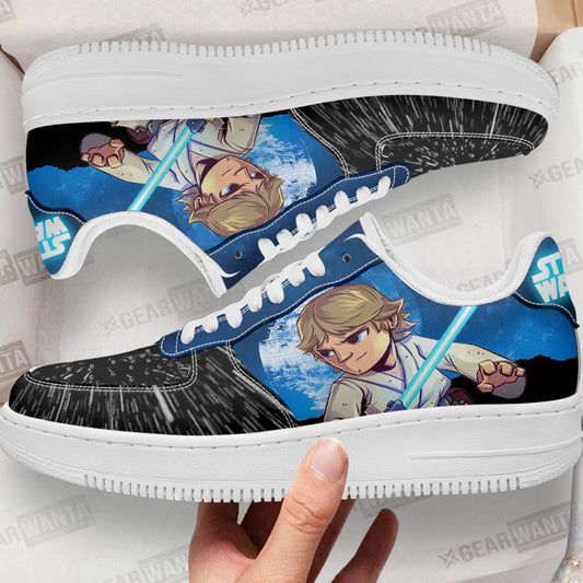 Luke Skywalker Air Sneakers Custom Star Wars Shoes- Cuztomshoes