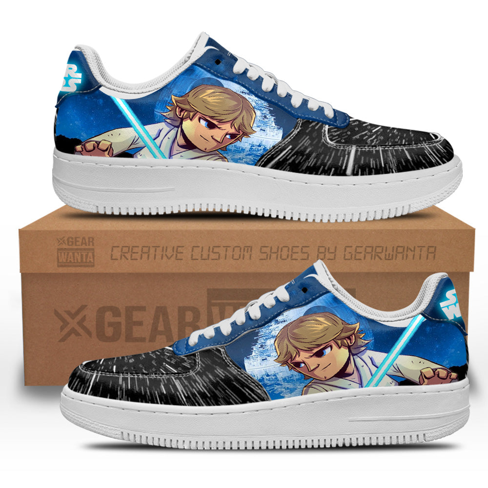 Luke Skywalker Air Sneakers Custom Star Wars Shoes- Cuztomshoes