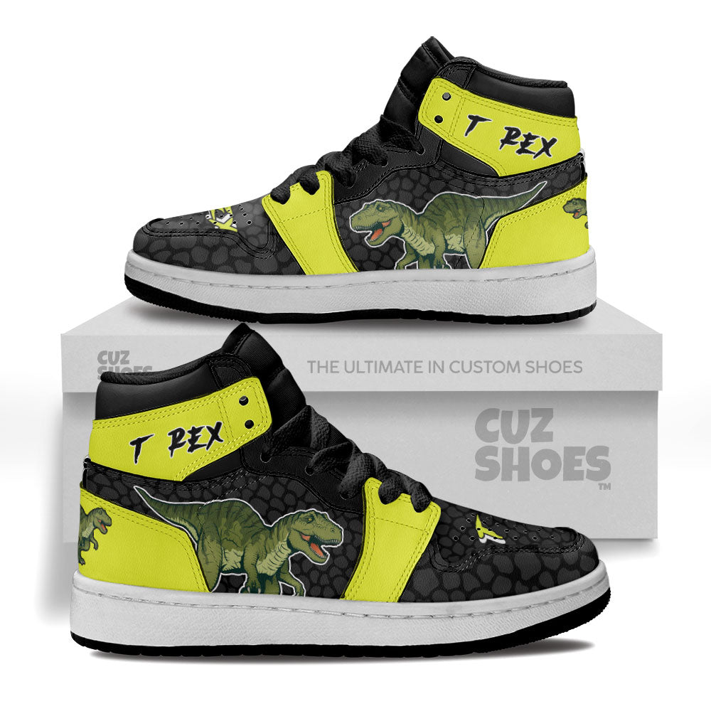 T-Rex Kids Sneakers Dinosaur Custom Shoes MV30063- cuztomshoes.com