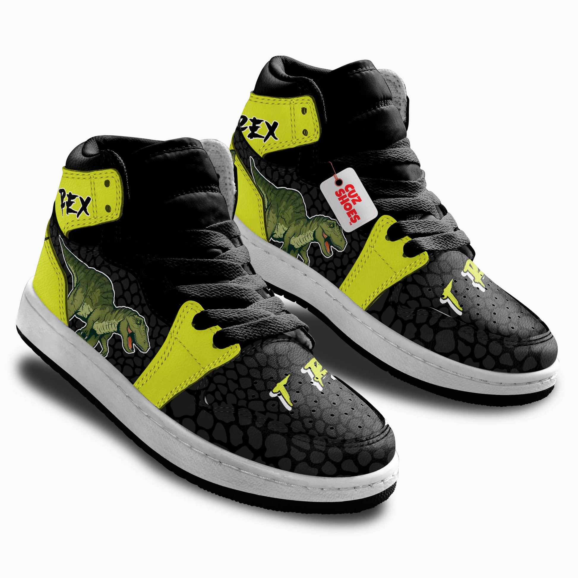 T-Rex Kids Sneakers Dinosaur Custom Shoes MV30063- cuztomshoes.com