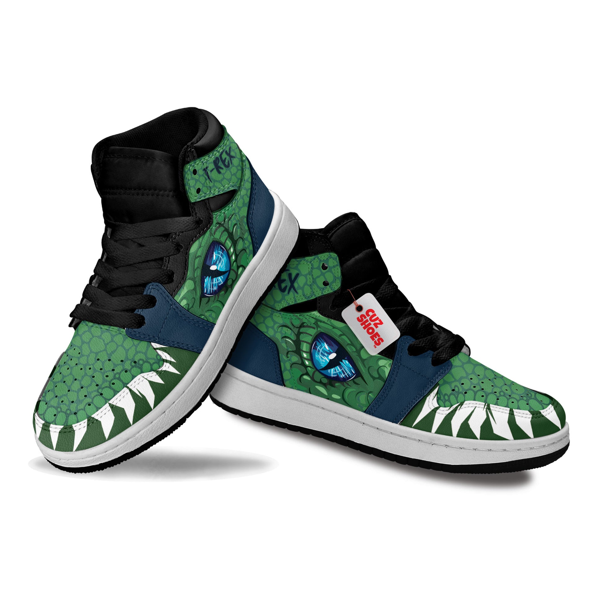 T-Rex Kids Sneakers Dinosaur Custom Shoes MV30062- cuztomshoes.com