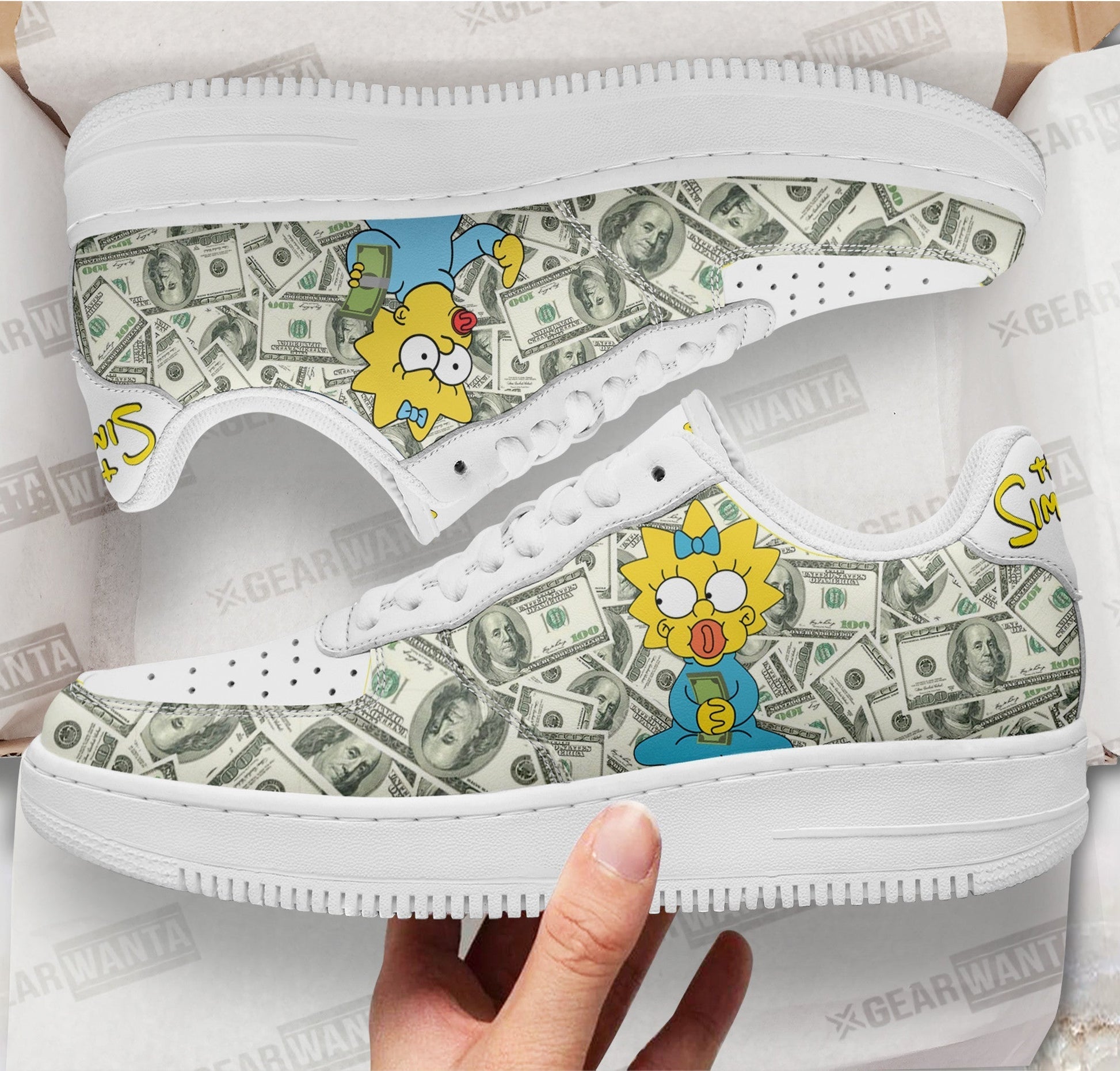 Maggie Simpson Air Sneakers Custom Simpson Cartoon Shoes- Cuztomshoes