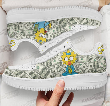 Maggie Simpson Air Sneakers Custom Simpson Cartoon Shoes- Cuztomshoes