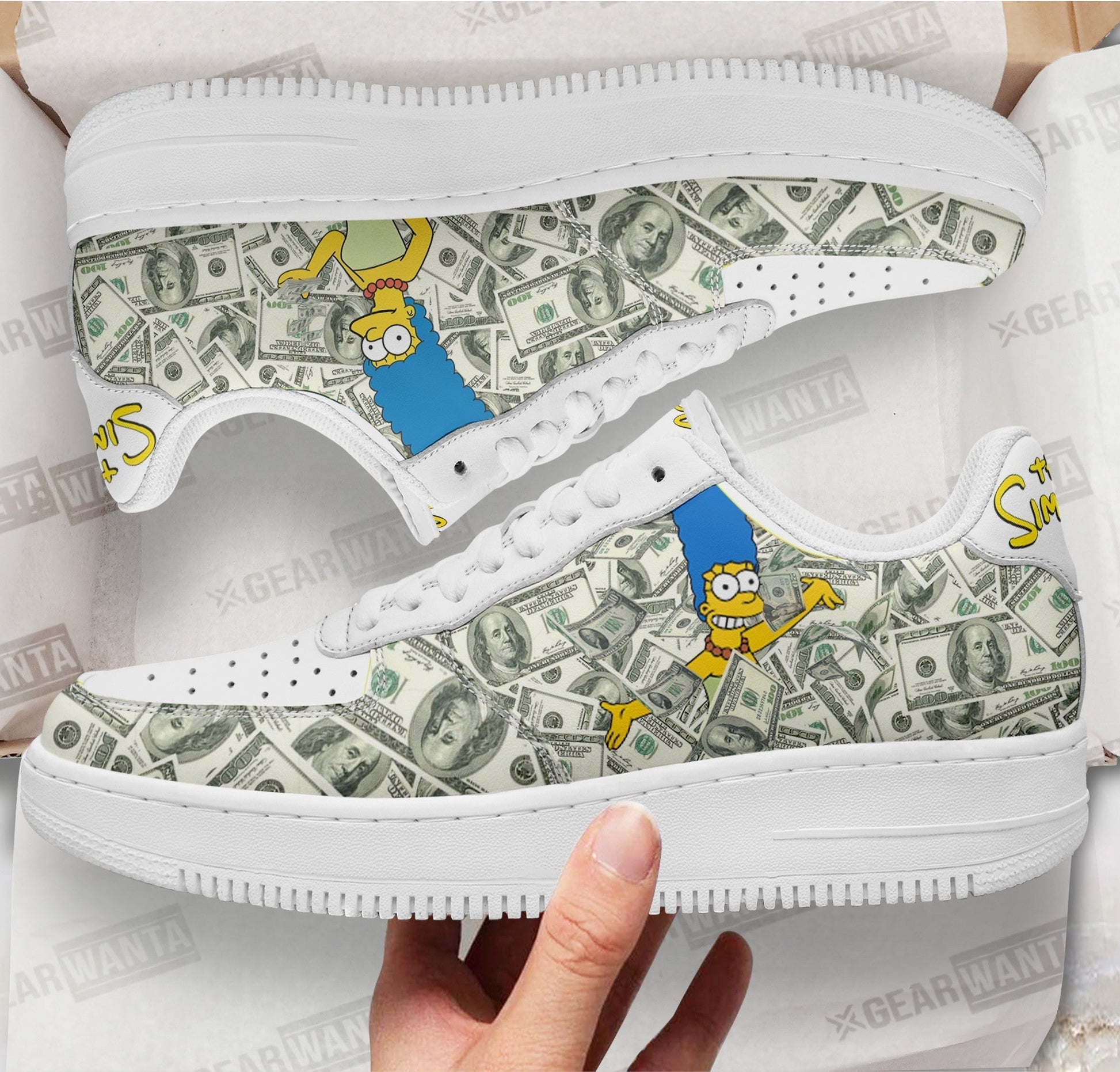 Marge Simpson Air Sneakers Custom Simpson Cartoon Shoes- Cuztomshoes