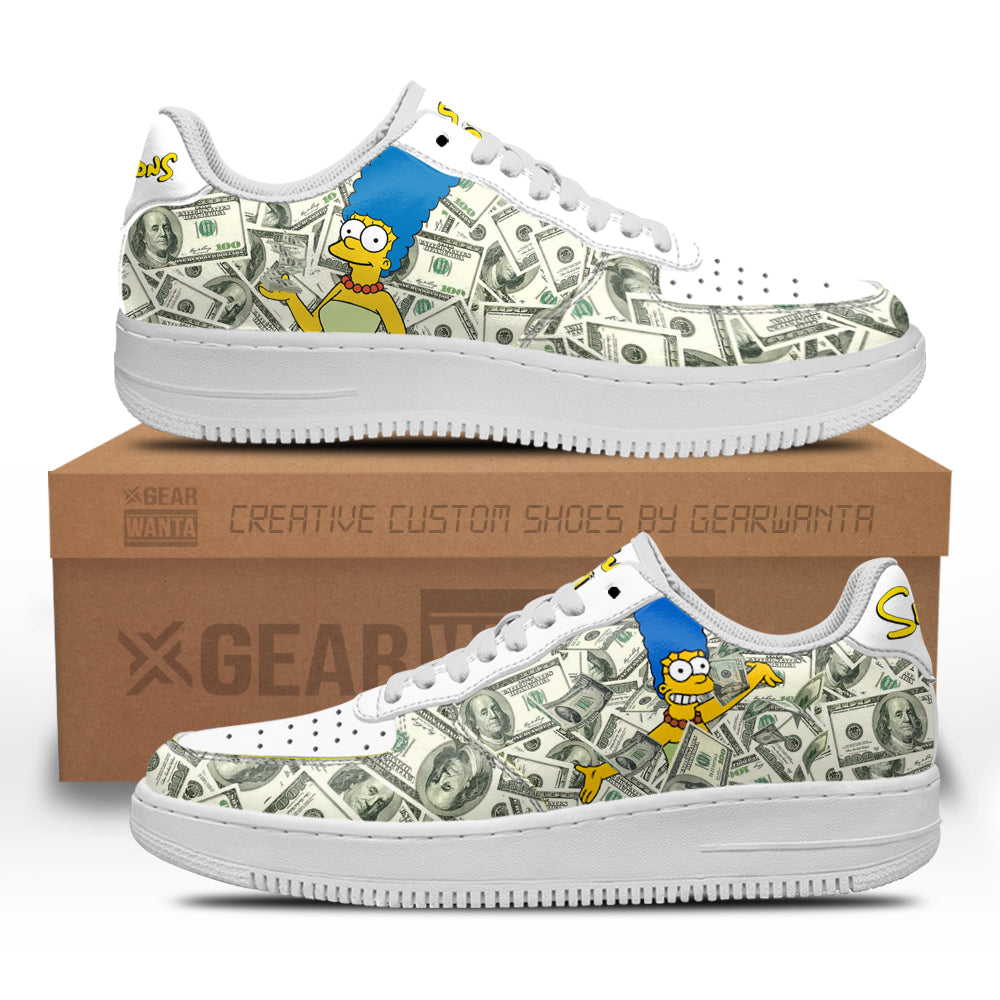 Marge Simpson Air Sneakers Custom Simpson Cartoon Shoes- Cuztomshoes